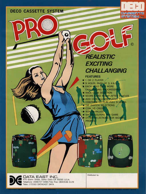 Tournament Pro Golf (DECO Cassette) (Japan) Arcade Game Cover